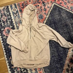 Beige American Eagle Hooded Sweatshirt